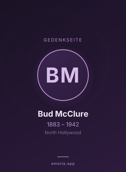 Gedenkportrait von Bud McClure