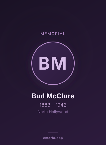 Memorial portrait of Bud McClure