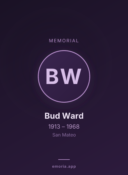 Memorial portrait of Bud Ward