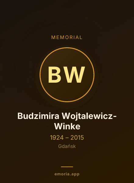 Memorial portrait of Budzimira Wojtalewicz-Winke