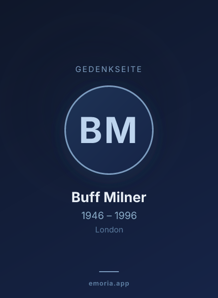 Gedenkportrait von Buff Milner