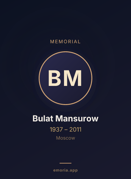 Memorial portrait of Bulat Mansurow