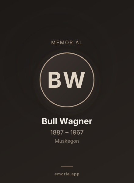 Memorial portrait of Bull Wagner
