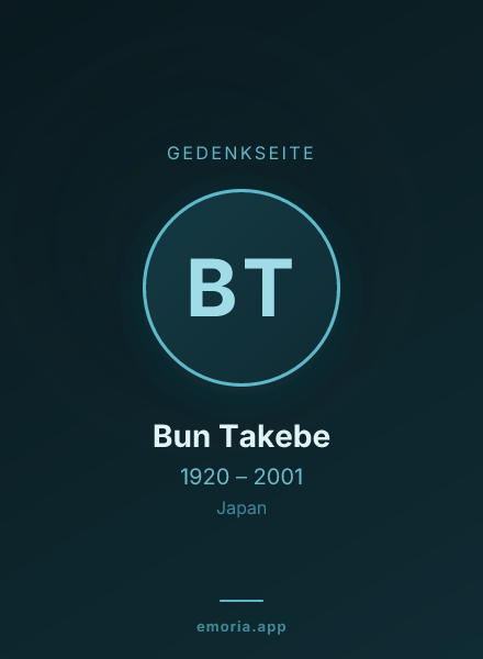 Gedenkportrait von Bun Takebe