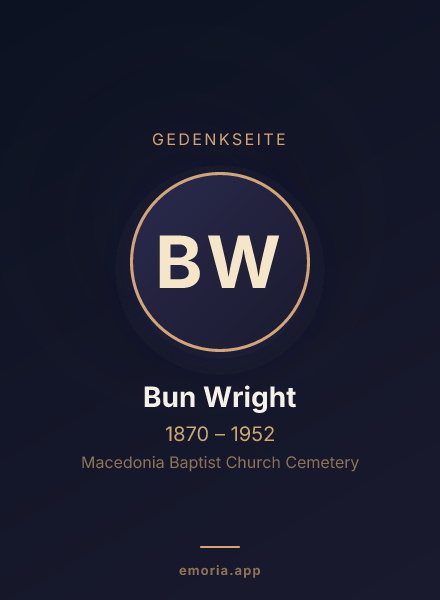 Gedenkportrait von Bun Wright