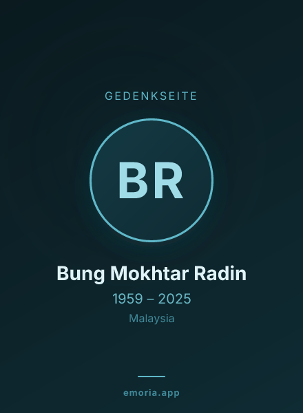 Gedenkportrait von Bung Mokhtar Radin