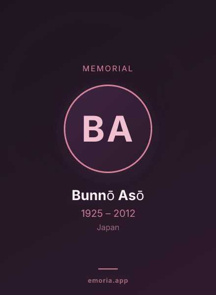 Memorial portrait of Bunnō Asō
