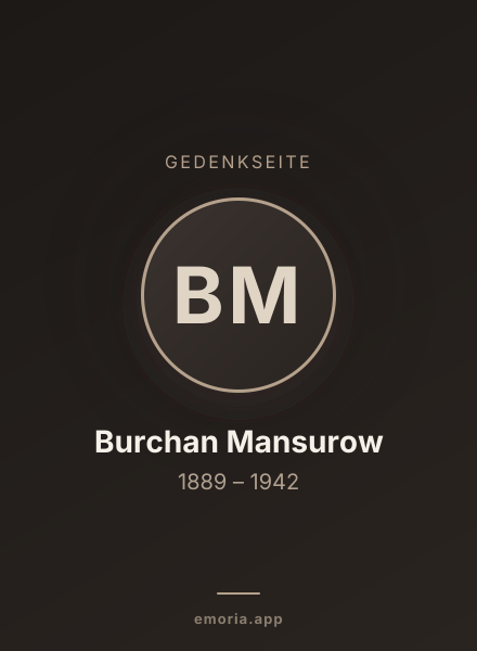 Gedenkportrait von Burchan Mansurow