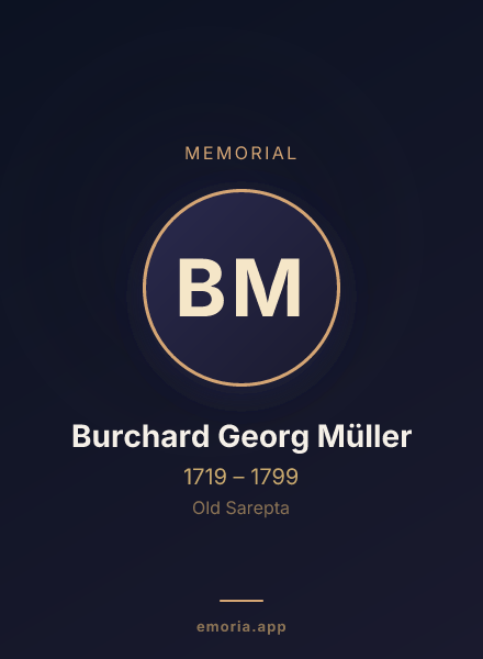 Memorial portrait of Burchard Georg Müller