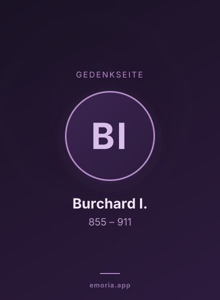 Gedenkportrait von Burchard I.