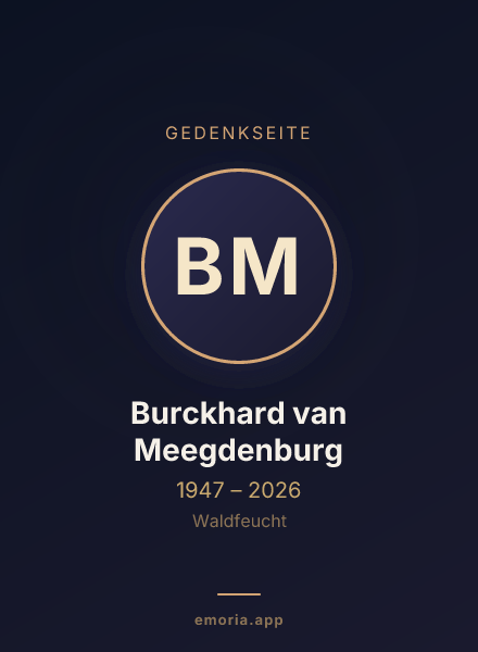 Gedenkportrait von Burckhard van Meegdenburg