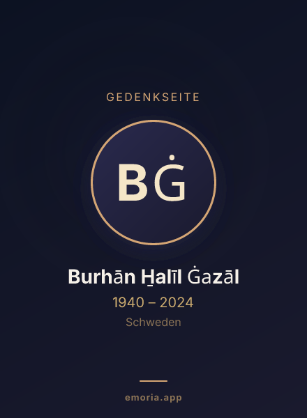 Gedenkportrait von Burhān H̱alīl Ġazāl