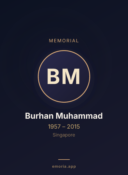 Memorial portrait of Burhan Muhammad