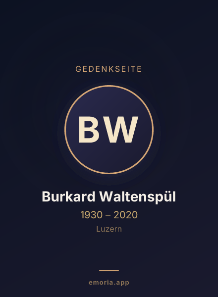 Gedenkportrait von Burkard Waltenspül