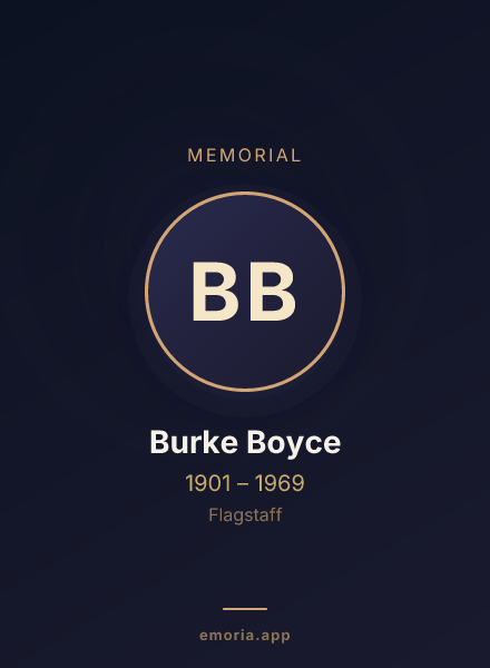 Memorial portrait of Burke Boyce