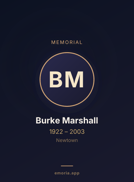 Memorial portrait of Burke Marshall