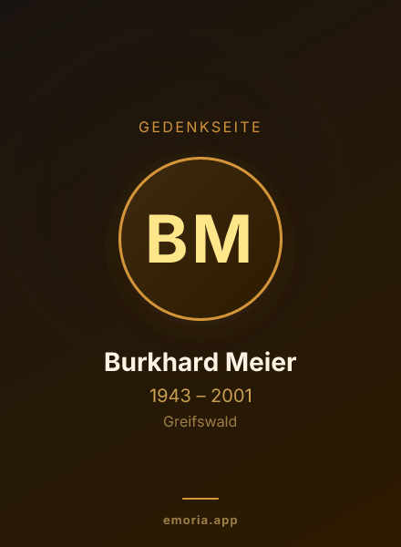 Gedenkportrait von Burkhard Meier