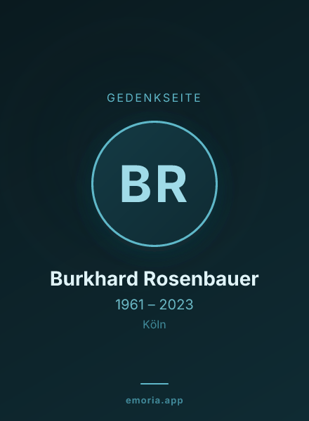Gedenkportrait von Burkhard Rosenbauer