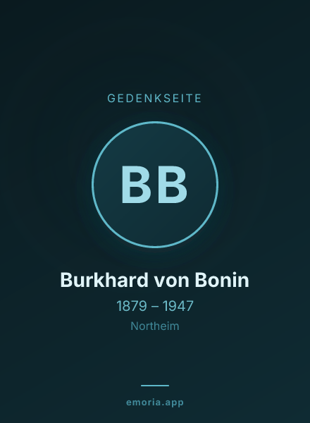 Gedenkportrait von Burkhard von Bonin
