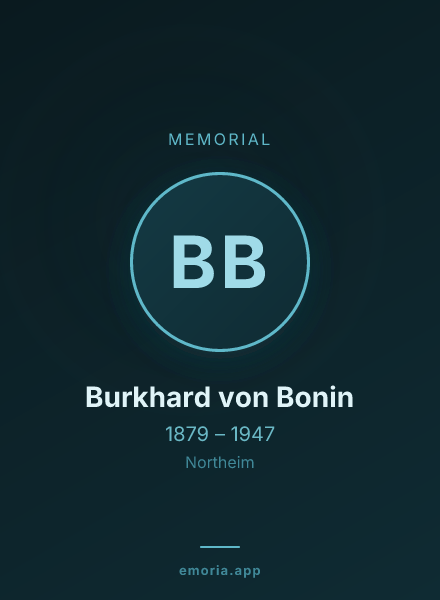 Memorial portrait of Burkhard von Bonin