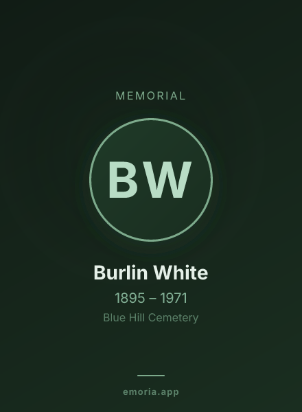 Memorial portrait of Burlin White