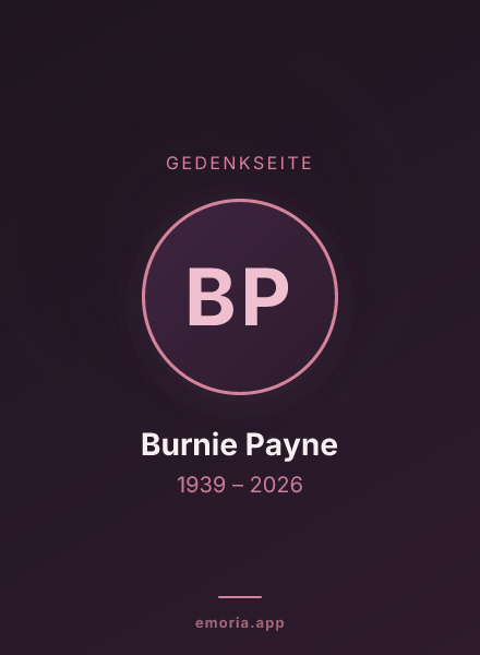 Gedenkportrait von Burnie Payne