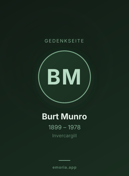 Gedenkportrait von Burt Munro