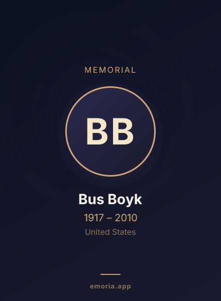 Memorial portrait of Bus Boyk
