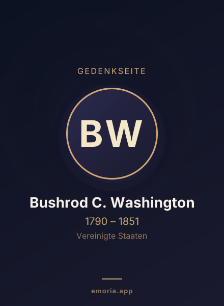 Gedenkportrait von Bushrod C. Washington