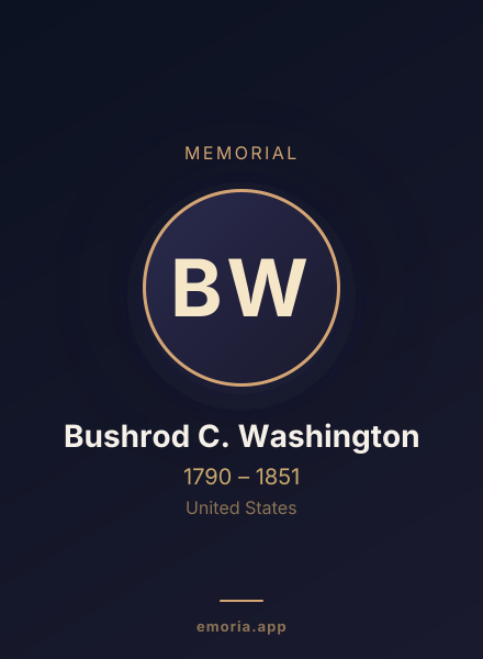 Memorial portrait of Bushrod C. Washington