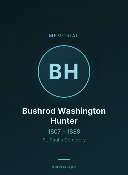 Memorial portrait of Bushrod Washington Hunter