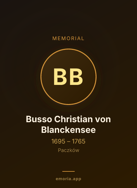 Memorial portrait of Busso Christian von Blanckensee