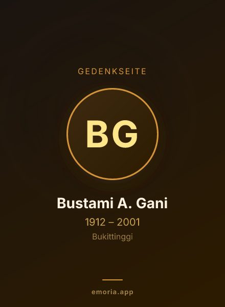Gedenkportrait von Bustami A. Gani