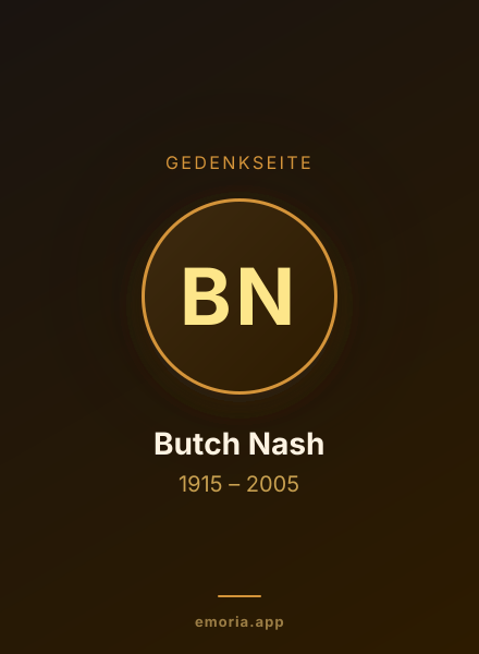 Gedenkportrait von Butch Nash