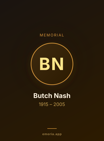 Memorial portrait of Butch Nash