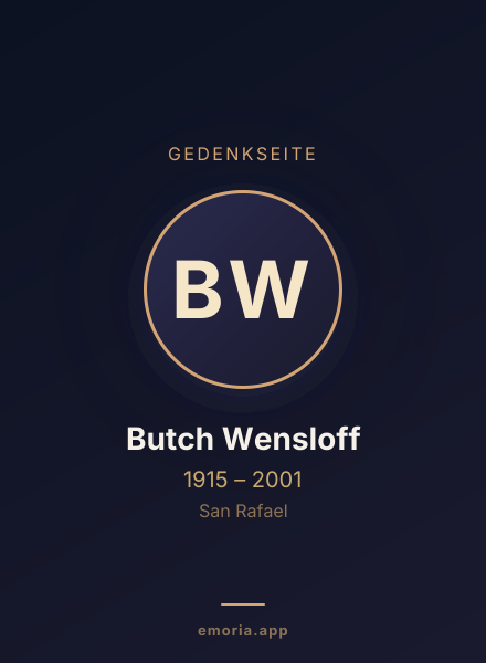 Gedenkportrait von Butch Wensloff
