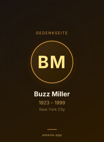 Gedenkportrait von Buzz Miller