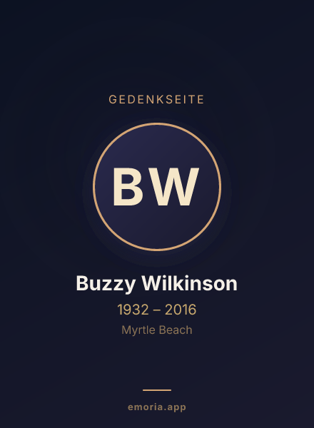 Gedenkportrait von Buzzy Wilkinson