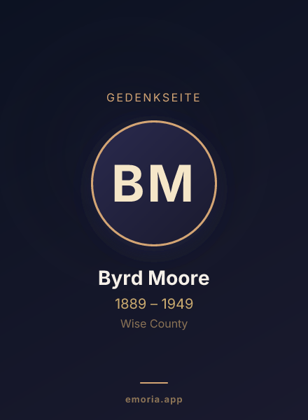 Gedenkportrait von Byrd Moore
