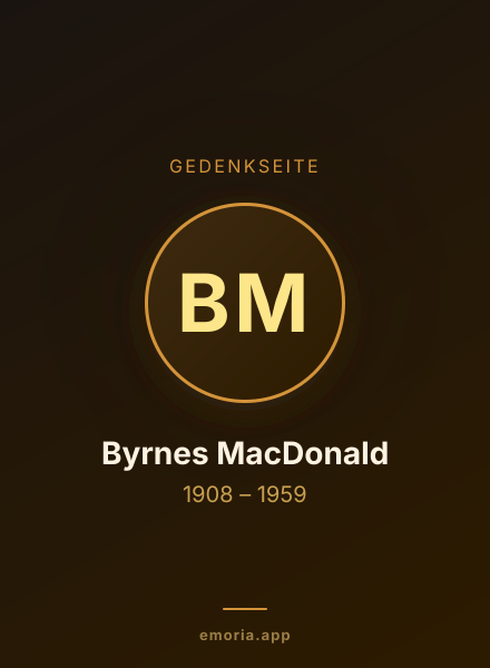 Gedenkportrait von Byrnes MacDonald