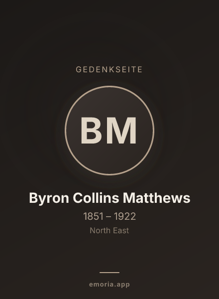 Gedenkportrait von Byron Collins Matthews
