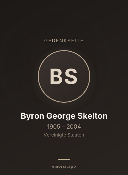 Gedenkportrait von Byron George Skelton