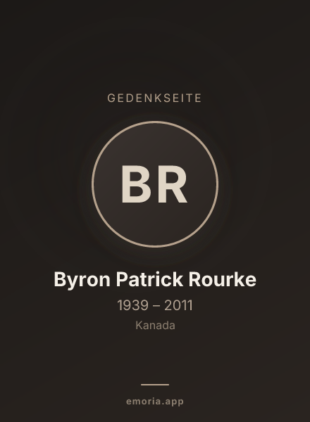 Gedenkportrait von Byron Patrick Rourke