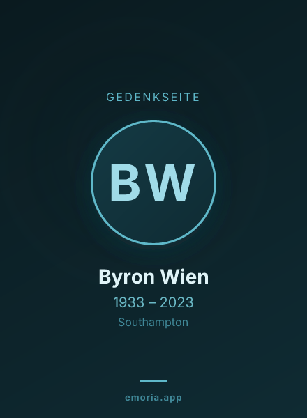 Gedenkportrait von Byron Wien