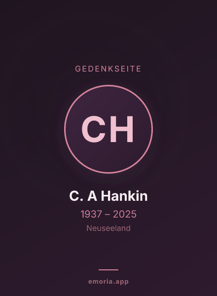 Gedenkportrait von C. A Hankin