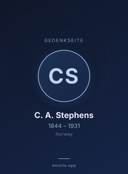 Gedenkportrait von C. A. Stephens