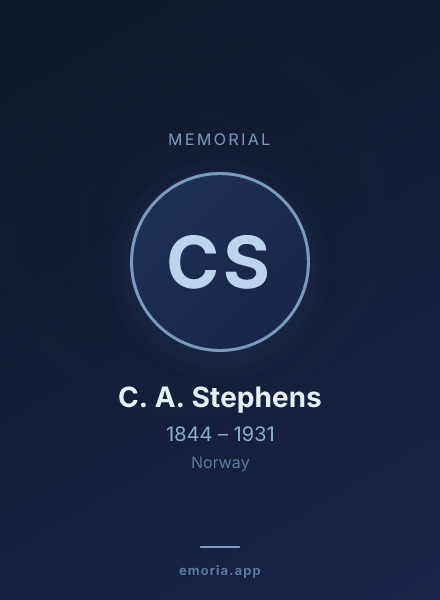 Memorial portrait of C. A. Stephens