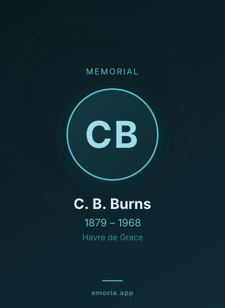Memorial portrait of C. B. Burns