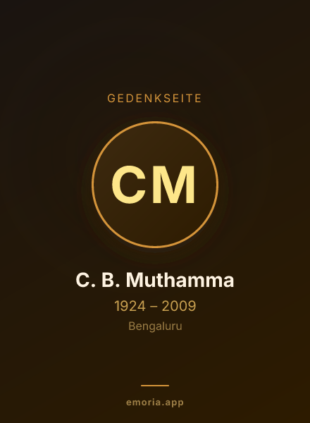 Gedenkportrait von C. B. Muthamma