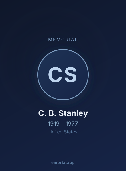Memorial portrait of C. B. Stanley